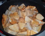里芋の頭とあげの味噌煮作り方5写真