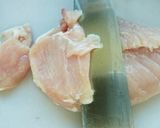 ＊鶏むね肉を柔らかくする方法～切り方～＊作り方3写真