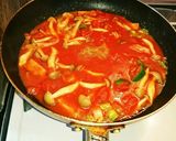 ベーコンときのこのトマトパスタ！作り方3写真