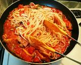 ベーコンときのこのトマトパスタ！作り方4写真