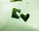 ハート海苔の飾り切り♪作り方4写真