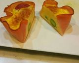 簡単キッシュ風ハムのお花☆お弁当にも作り方5写真
