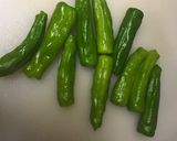 シシトウのポン酢炒め作り方1写真