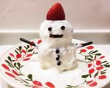 ヨーグルトアート♡立体雪だるま作り方4写真