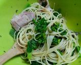菜の花とベーコンのシンプルパスタ作り方6写真
