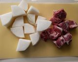 簡単 真面目 男の 大根と豚肉の煮物作り方1写真