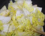 素材一品だけ！白菜のにんにく炒め作り方4写真