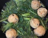 ひろうすと菜っ葉の煮びたし作り方2写真