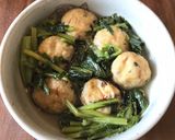 ひろうすと菜っ葉の煮びたし作り方3写真
