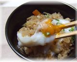 色々きのこの炊き込みご飯～温玉のせ～作り方6写真