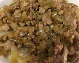 ひき肉チーズ卵丼！作り方4写真