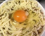 ひき肉チーズ卵丼！作り方6写真