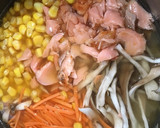 塩鮭と舞茸とコーンの炊き込みごはん作り方6写真