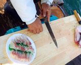 シマアジのお刺身＆アラ煮☆作り方3写真