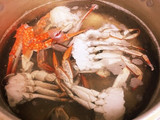 カニ出汁で塩ラーメン