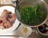 ブリと水菜の黒胡椒炒め作り方1写真