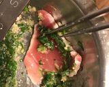 炙り中トロのにんにく山葵葱胡麻よごし作り方5写真