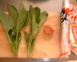 ほうれん草と梅とカツオ節おにぎり作り方1写真