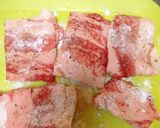 簡単♫巻き巻き♫豚バラ肉のピカタ作り方1写真