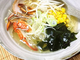 カニ出汁で塩ラーメン