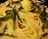 春菊とカリフラワーのペペロンチーノ作り方7写真