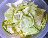 豚の角煮の煮汁で豚肉とキャベツの煮炒め作り方1写真