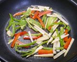 簡単！ぷるぷる鶏胸肉の青椒肉絲作り方4写真
