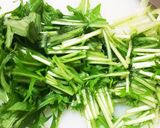 【低糖質】水菜とツナの炒め物作り方1写真