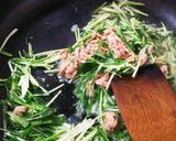 【低糖質】水菜とツナの炒め物作り方4写真