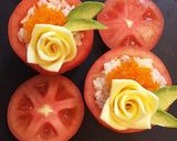 トマトカップde寿司ケーキ作り方5写真