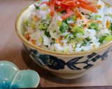 桜海老と大根葉の彩り菜飯＊作り方5写真
