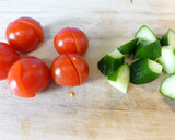 簡単！トマトと胡瓜の塩昆布和え★夫の料理作り方5写真