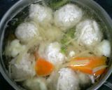 しゃきしゃきえのきの鶏団子スープ作り方3写真