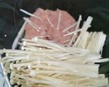 しゃきしゃきえのきの鶏団子スープ作り方1写真