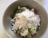 材料4つ：水無し濃厚大根もち風お焼き作り方4写真