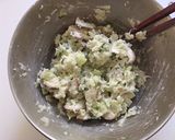 材料4つ：水無し濃厚大根もち風お焼き作り方5写真
