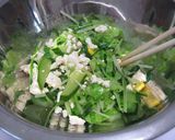 給食レシピ 豆腐のミモザサラダ作り方5写真