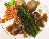 豚肉のオニオンソース人参フラッペ添え作り方14写真