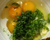 わさび菜を、卵焼きに入れてみた。作り方1写真