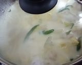 白菜とささ身の具だくさん豆乳スープ♪作り方8写真