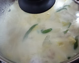 白菜とささ身の具だくさん豆乳スープ♪作り方8写真
