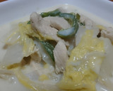 白菜とささ身の具だくさん豆乳スープ♪作り方10写真