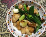 葉玉ねぎとぽんじりのバター炒め作り方7写真
