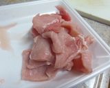 材料3つ♬♪　豚肉のマヨピリ辛焼き作り方1写真