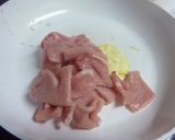 材料3つ♬♪　豚肉のマヨピリ辛焼き作り方3写真
