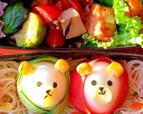 2月28日　 ゆで卵でひな祭り弁当作り方1写真