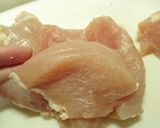 鶏むね肉のチーズはさみ焼き♡作り方1写真