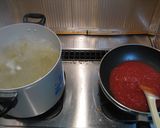 アツアツが美味しいトマトパスタ作り方1写真