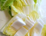 白菜とほうれん草の明太クリーム煮作り方1写真