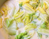 白菜とほうれん草の明太クリーム煮作り方5写真
